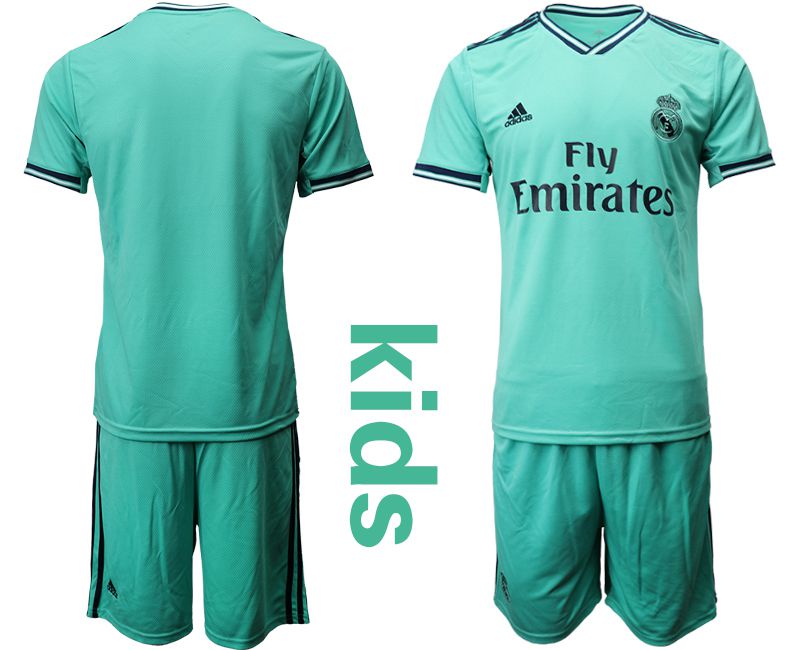 Youth 2019-2020 club Real Madrid away Blank green Soccer Jerseys->real madrid jersey->Soccer Club Jersey